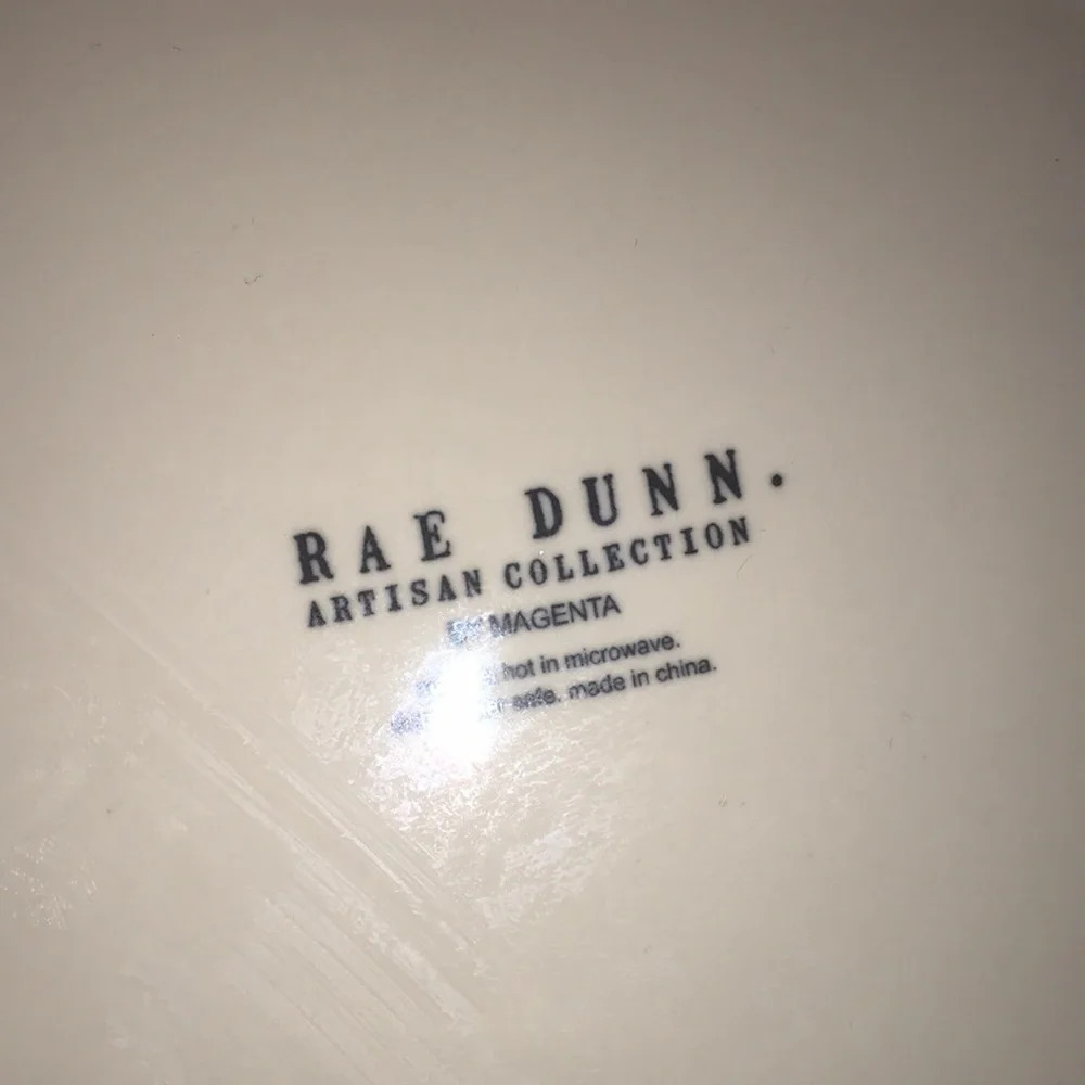 Rae Dunn Artisan Collection by Magenta Doggie Bowl White w Red Interior … - Picture 4 of 6